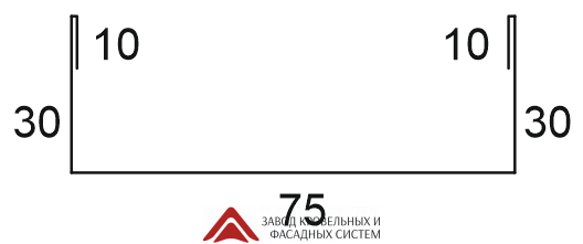 Направляющая для ламелей Жалюзи 75х30 KRISTAL Matt Двухсторонний (Матовый) 0,45мм